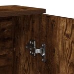 vidaXL Meuble de salle de bain avec porte-rouleau chêne fumé