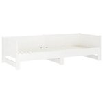 vidaXL Lit coulissant sans matelas blanc 2x(90x190) cm