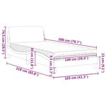 vidaXL Lit avec matelas Dover vert foncé 100x200 cm velours