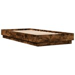 vidaXL Cadre de lit sans matelas chêne fumé 90x200cm bois d'ingénierie