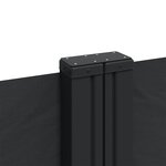vidaXL Auvent latéral rétractable noir 180x600 cm