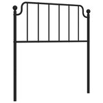 vidaXL Tête de lit métal noir 90 cm
