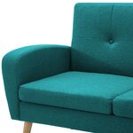 vidaXL Canapé en forme de L revêtement en tissu 186x136x79 cm vert