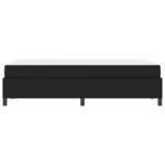 vidaXL Cadre de lit avec matelas Noir 120 x 200 cm tissu
