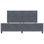 vidaXL Cadre de lit avec tête de lit Gris foncé 200 x 200 cm Velours