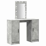 vidaXL Table de Toilette avec stockage Gris clair 102 x 33 x 135 cm