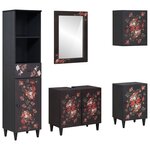 vidaXL Ensemble de Meubles de Salle de Bain avec tiroir 5 Pièces