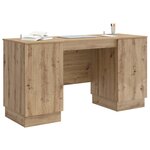 vidaXL Bureau Chêne artisanal 142 5 x 50 x 75 cm Bois d'ingénierie