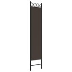 vidaXL Cloison de séparation 3 panneaux Marron 120x200 cm Tissu