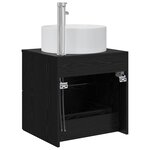 vidaXL Vanité de lavabo mural Chêne noir 49 5 x 44 5 x 65 5 cm