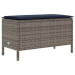 vidaXL Ensembles de meubles 7 Pièces Gris et bleu marine Rotin PE