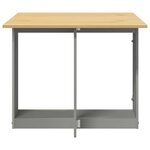 vidaXL Table à manger papillon pliable Corona gris bois de pin massif
