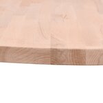 vidaXL Dessus de table Ø80x1 5 cm rond bois massif de hêtre