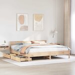 vidaXL Cadre de lit sans matelas 160x200 cm bois massif de pin