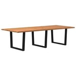 VidaXL Table à manger et bord vivant 280x120x74cm bois massif de chêne