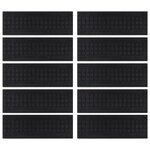 vidaXL Marches d'escalier 10 Pièces 25x75 cm caoutchouc