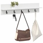 vidaXL Porte-manteau mural Blanc 80 x 10.5 x 18 cm Bois d'ingénierie