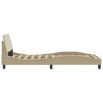vidaXL Cadre de lit avec tête de lit Crème 100x200 cm Tissu