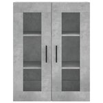 vidaXL Buffet haut Gris béton 69 5x34x180 cm Bois d'ingénierie