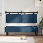 vidaXL Tête de lit suspendue Bleu Tissu