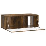 vidaXL Meuble TV mural 78 5 x 41 x 30 cm Chêne fumé Bois d'ingénierie
