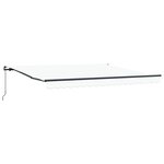 vidaXL Auvent rétractable blanc Blanc 400 × 350 cm tissu
