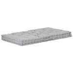 vidaXL Coussins de plancher de palette 2 Pièces Coton Gris