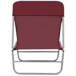 vidaXL Chaises longues pliables 2 Pièces Acier et tissu Rouge