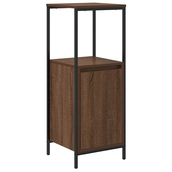 vidaXL Meuble de salle de bain avec étagères chêne marron 36x35x95 cm