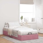 vidaXL Cadre de lit ottoman sans matelas rose 90x190 cm velours