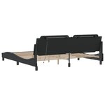 vidaXL Cadre de lit avec LED sans matelas Zadar noir 200x200 cm