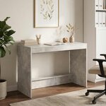 vidaXL Bureau de lit Gris béton Bois d'ingénierie 100 x 45 x 75 cm