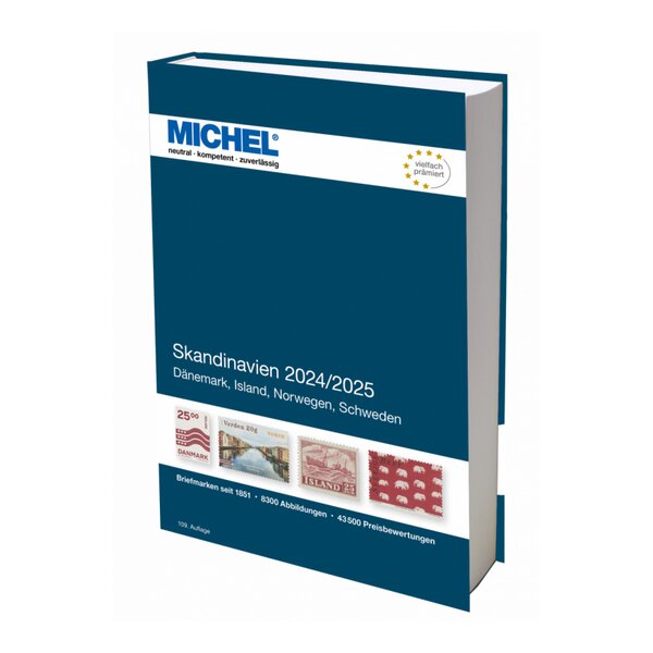 Catalogue de cotation Michel timbres de Scandinavie 2024-2025.