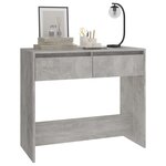 vidaXL Table console gris béton 89x41x76 5 cm bois d'ingénierie