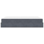 vidaXL Cadre de lit avec matelas avec matelas 2 Pièces Gris Foncé Velours