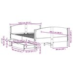 vidaXL Cadre de lit sans matelas 140x200 cm bois massif de pin