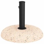 vidaXL Pied de parasol Jaune et Noir 45 x 45 x 40 cm Béton et Métal