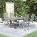 vidaXL Ensemble à manger de jardin 5 Pièces Bois d'acacia massif