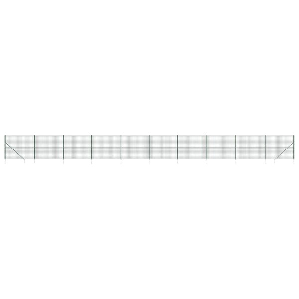 vidaXL Clôture en treillis métallique et piquet d'ancrage vert 1 6x25m