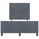 vidaXL Cadre de Lit Gris Foncé 120x190 cm Velours