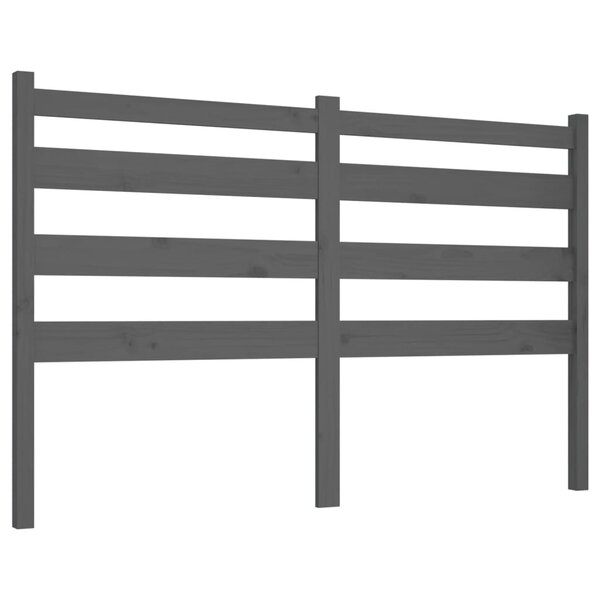vidaXL Tête de lit Gris 146x4x100 cm Bois massif de pin