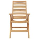 Chaises de jardin vidaXL pliantes 4 Pièces en bois massif de teck