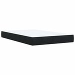 vidaXL Sommier à lattes de lit avec matelas Noir 120x200 cm Velours