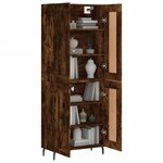 vidaXL Buffet haut Chêne fumé 69 5x34x180 cm Bois d'ingénierie