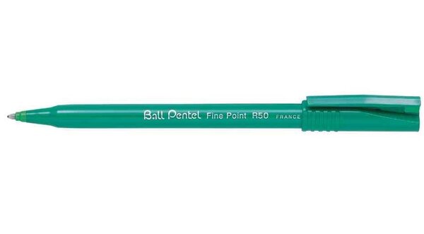roller encre Ball Pentel R50, vert Recycology PENTEL