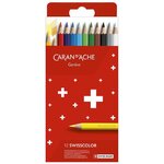Crayons de couleur swisscolor étui carton de 12 caran d'ache