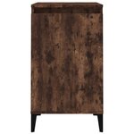 vidaXL Tables de chevet 2 Pièces chêne fumé 40x35x70 cm bois d'ingénierie