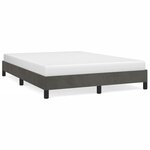 vidaXL Cadre de lit Gris foncé 140 x 200 cm Velours