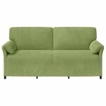 vidaXL Sofa 3 places Vert clair 198 x 83 x 95 cm Velours