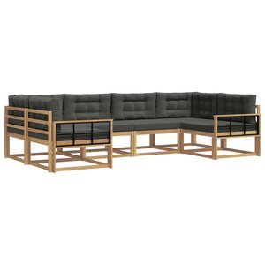 vidaXL Ensemble de canapés d'extérieur 6 pc Blanc et anthracite